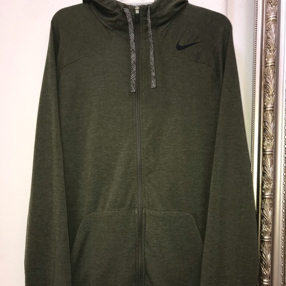 Nike Shirts | Olive Green Zip Up Hoodie 